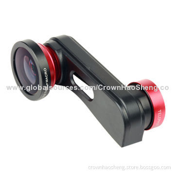 3-in-1 bumper lens kit for iPhone 5, (2x telephoto lens, macro, fisheye)
